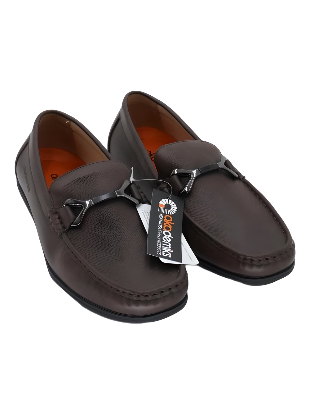Akademiks Ogden Brown Synthetic Leather Bit Loafer Driver Shoes Size 8.5M